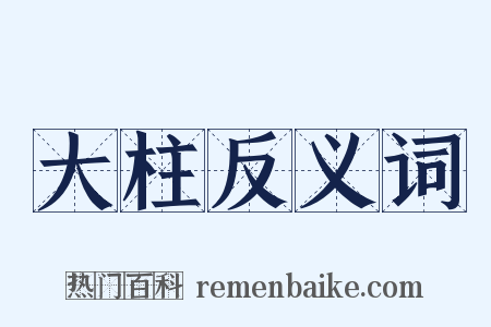 大柱反义词是什么意思的图片